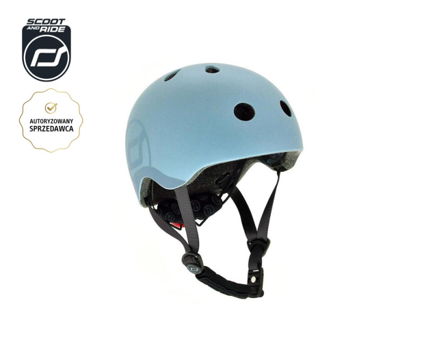 Scoot & Ride Kask Ochronny S-M dla dzieci 3+ Steel - 1014701 - zdjęcie 2